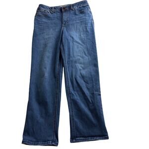 Democracy Absolution Boyfriend Jeans Size 12 Slimming Stretch High Rise Blue